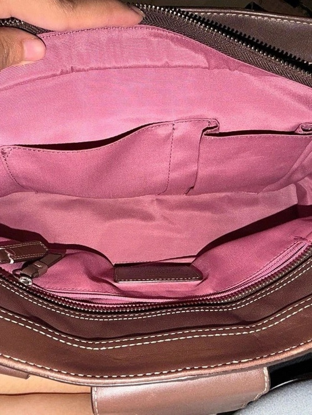 Coach Brown Leather Shoulder Bag - Picture 5 of 7